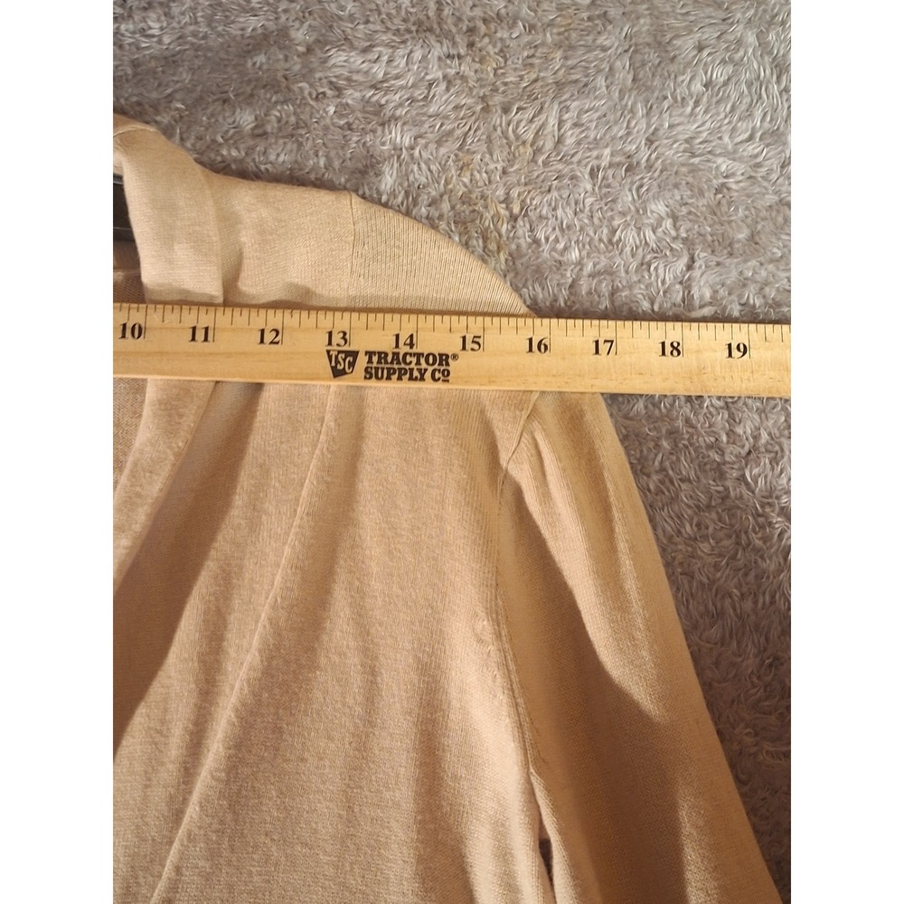 J. Crew Tan Cardigan Sweater Size Small Cotton Cashmere Button Front Pockets - Picture 7 of 11